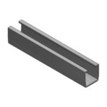 Van der Valk - Profil alu trapézoïdal L280mm - mesure couronnes d'axe en axe 150-190mm + EPDM - 7269280