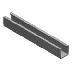 Van der Valk - Profil alu trapézoïdal L360mm - mesure couronnes d'axe en axe 230-270mm + EPDM - 7269360