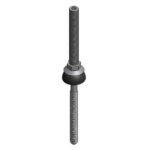 Van der Valk - Vis à double filetage inox M10x176mm (panne acier