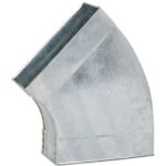 Ventilair - FGBH45220 - Coude horizontal 45° - 80x220 - rond - galva - 2004000104