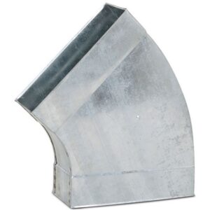 Ventilair - FGBH45220 - Coude horizontal 45° - 80x220 - rond - galva - 2004000104