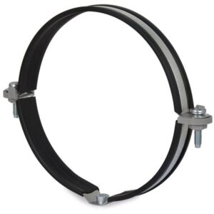 Collier de suspension noir pour gaine Ø160 avec fixations M8 M10