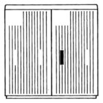 Vynckier (ABB) - Armoire trottoir EH3 AP2 DIN2 1125x1115x320mm IP44 IK10 polyester RAL 7035 - 4TBE843182C0100