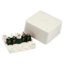 Boîte de dérivation IP54 ivoire 2,5 mm² avec bornier 4 voies