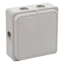 Boîte de dérivation étanche IP65 pour câbles jusqu'à 6 mm², joint étanche, 2 entrées supérieures, fixation murale