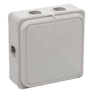 Boîte de dérivation étanche IP65 pour câbles jusqu'à 6 mm², joint étanche, 2 entrées supérieures, fixation murale