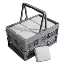 Boîte de dérivation saillie grise 6 mm² avec couvercle amovible et poignée de transport