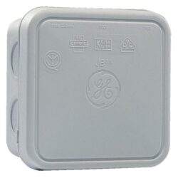 Boîte de dérivation saillie IP65 carrée en plastique gris avec orifices latéraux et joint d'étanchéité