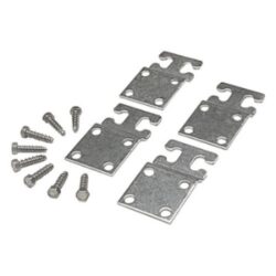 Pattes de fixation murale inox pour coffret, configuration visible