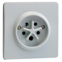Prise triphasée grise 3P N T 16A 400V avec terre