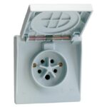 Vynckier (ABB) - Prise étoile semi-étanche 3P+N+T 16A IP44 grise - 2CDB710012R0000