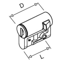 Vynckier (ABB) - Serrure semi-cylind 2 clés V2432E - 4TBP832030C0100