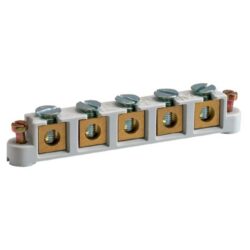Barrette de connexion à vis 5 bornes 6 mm² avec vis métalliques et support isolant
