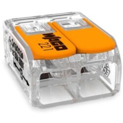 WAGO - Borne COMPACT UNIVERSELLE 2 x 6 mm² orange - 221-612