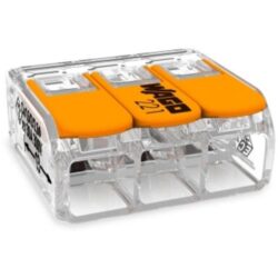 WAGO - Borne COMPACT UNIVERSELLE 3 x 6 mm² orange - 221-613
