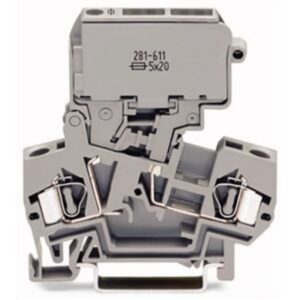 WAGO - Borne à fusible avec porte-fusible pivotant pour cartouche type G 5 x 20 mm - 281-611