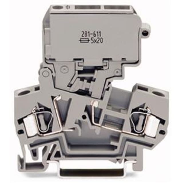 WAGO - Borne à fusible avec porte-fusible pivotant pour cartouche type G 5 x 20 mm - 281-611 WAGO - Borne à fusible avec porte-fusible pivotant pour cartouche type G 5 x 20 mm - 281-611
