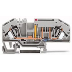 WAGO - Borne à fusible pour 2 conducteurs pour fusibles plats automobile 24 V - 282-698/281-434