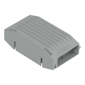 Gelbox de connexion en ligne gris 4 mm² avec capot nervuré pour raccordement électrique