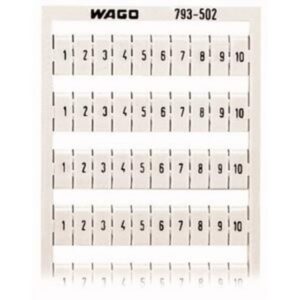 WAGO - Système de marquage WMB horizontale 1-10 (10x) largeur des borne 5 - 17.5mm - 793-502