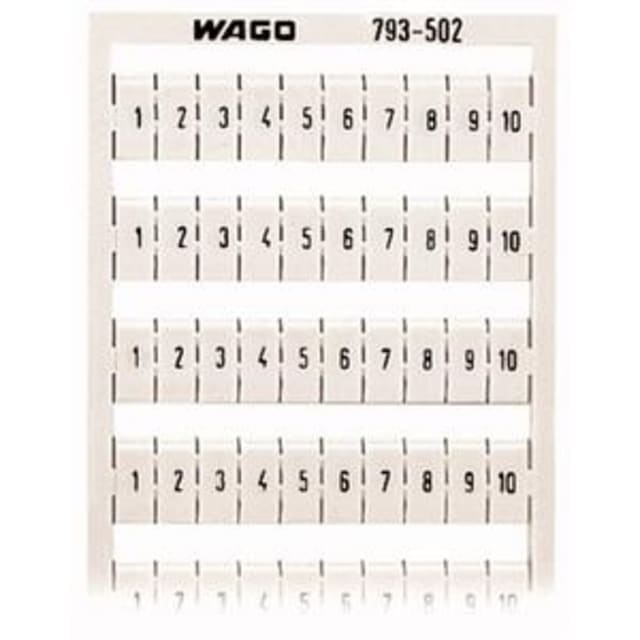 WAGO - Système de marquage WMB horizontale 1-10 (10x) largeur des borne 5 - 17.5mm - 793-502 WAGO - Système de marquage WMB horizontale 1-10 (10x) largeur des borne 5 - 17.5mm - 793-502