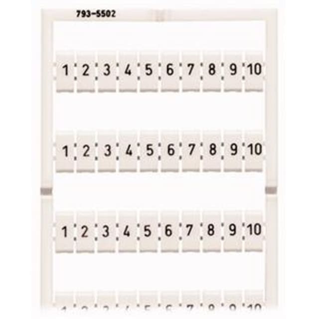 WAGO - Système de marquage WMB horizontale 1-10 (10x) largeur des borne 5 - 17.5mm - 793-5502 WAGO - Système de marquage WMB horizontale 1-10 (10x) largeur des borne 5 - 17.5mm - 793-5502
