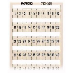 WAGO - Système de marquage WMB horizontale 1-50 (2x) largeur des borne 5 - 17.5mm - 793-566