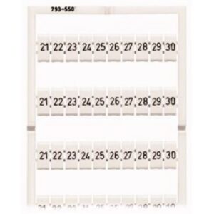 WAGO - Système de marquage WMB horizontale 21-30 (10x) largeur des borne 5 - 17.5mm - 793-5504