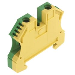 Bornier de terre à vis 10 mm² 800 V, finition Vert/jaune