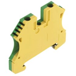 Borne de terre à vis 4 mm² 800 V WPE 4, finition Vert/jaune