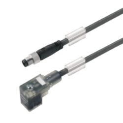Câble connecteur M8 coudé femelle 5 m, configuration visible