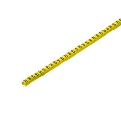 Repère de câble jaune chiffre 6 PVC CLI 02-3, configuration visible
