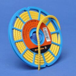 Repère de câble jaune chiffre 4 PVC 2,5-5 mm, configuration visible