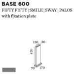 WEVER & DUCRE - BASE 600 blancH FIXATION PLATE - 910016D0