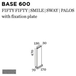 WEVER & DUCRE - BASE 600 blancH FIXATION PLATE - 910016D0