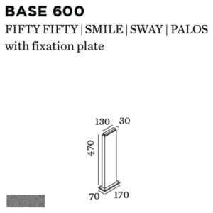 WEVER & DUCRE - BASE 600 blancH FIXATION PLATE - 910016D0
