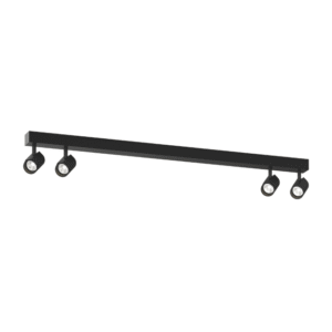 Plafonnier LED noir à quatre spots orientables dimmable 2700K CRI90