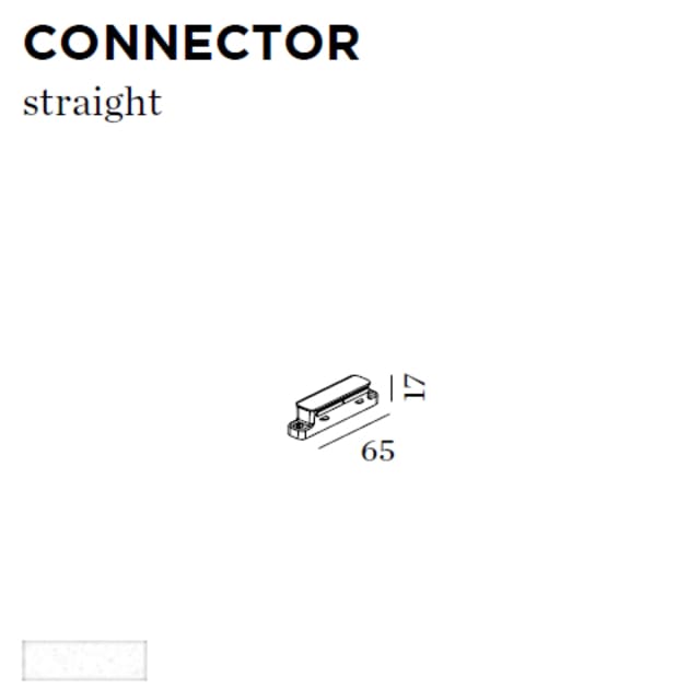 WEVER & DUCRE Connector Connecteur droit blanc Connecteur droit blanc 65x17x65 mm
