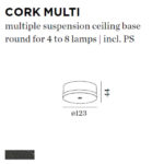 WEVER & DUCRE - CORK MULTI SUSP ROUND CEILING - 90052016
