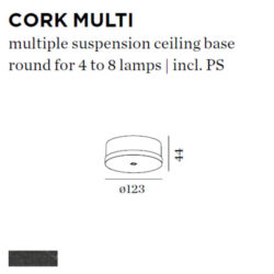 WEVER & DUCRE - CORK MULTI SUSP ROUND CEILING - 90052016
