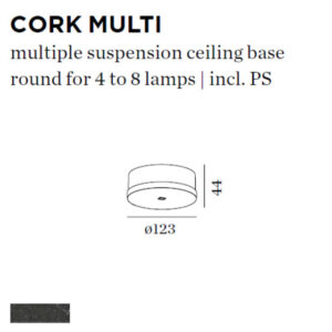 WEVER & DUCRE - CORK MULTI SUSP ROUND CEILING - 90052016