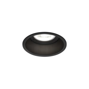 Spot encastrable rond noir texturé GU10 avec réflecteur profond