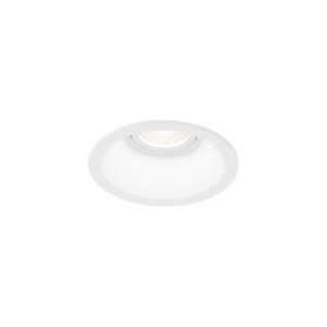 Spot encastrable plafond rond blanc 6W 3000K CRI90 avec réflecteur discret