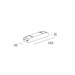 Driver LED DALI 2 dimmable 350 mA 14 W IP20 145 x 33 x 21 mm