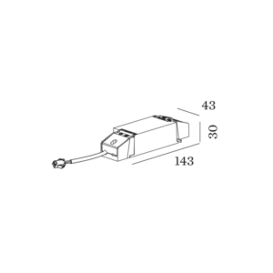 Driver LED DALI-2 dimmable 500mA 24W IP20 dimensions 143 x 43 x 30 mm