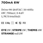 WEVER & DUCRE - DRIVER 700mA 6W 64x35x21 - 90215203