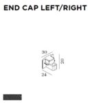 WEVER & DUCRE - END CAP G41 24x20x30mm noir - 90014029