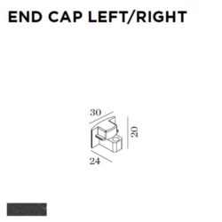 WEVER & DUCRE - END CAP G41 24x20x30mm noir - 90014029