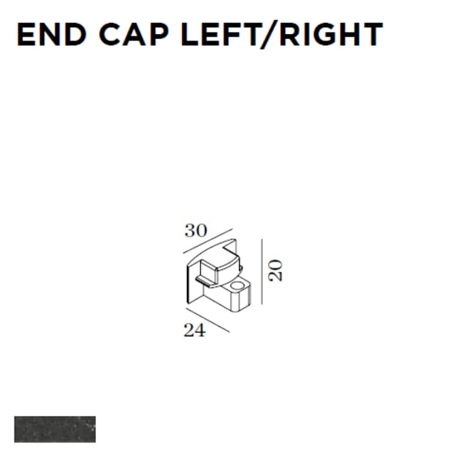 WEVER & DUCRE - END CAP G41 24x20x30mm noir - 90014029 WEVER & DUCRE - END CAP G41 24x20x30mm noir - 90014029