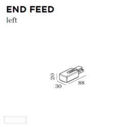 WEVER & DUCRE - END FEED LEFT 30x88x20mm blanc - 90014018